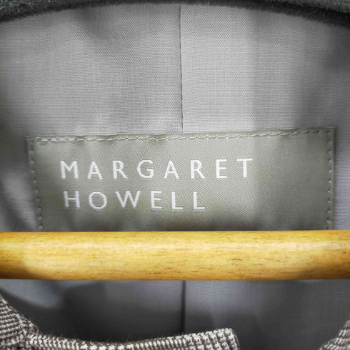 マーガレットハウエル MARGARET HOWELL グレンチェック 比翼ステンカラーコート メンズ JPN:L