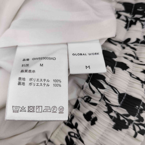 グローバルワーク GLOBAL WORK さらさらサテンフレアワイドパンツ レディース JPN:M