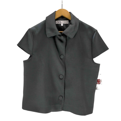 ザラ ZARA ヘビーサテン ジャケット レディース import:L