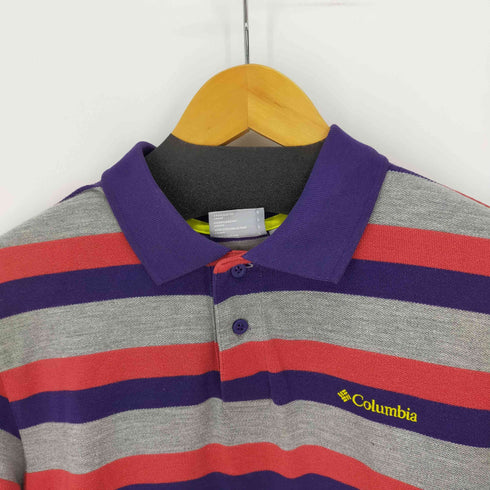 コロンビアスポーツウェア Columbia Sportswear OMNI-WICK マルチカラーボーダー半袖ポロシャツ メンズ import:L