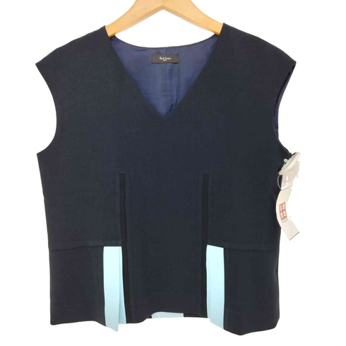 ポールスミスブラック Paul Smith BLACK バイカラーノースリーブブラウス レディース JPN:40