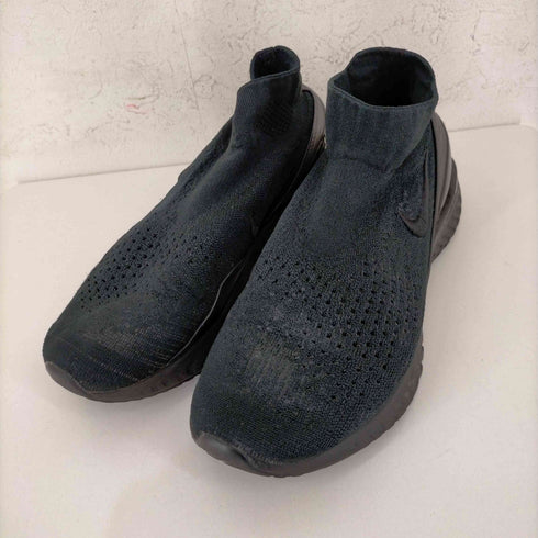 ナイキ NIKE RISE REACT FLYKNIT ライズリアクト フライニット - Triple Black メンズ JPN:27.5