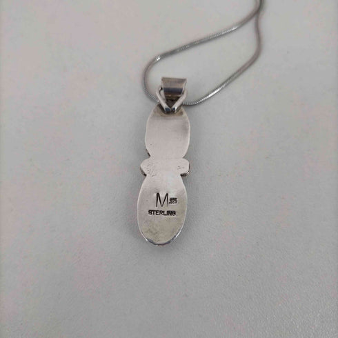 ナバホ NAVAJO M STERLING刻印 ターコイズネックレス メンズ