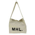 エムエイチエル MHL. ロゴプリント キャンバスショルダーバッグ メンズ