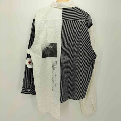 dilemma 19AW Asymmetry Stripe Shirt ストライプ アシンメトリー オーバーサイズシャツ メンズ