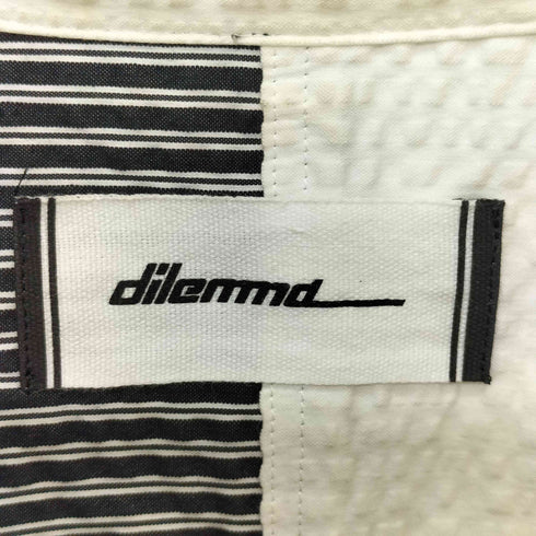 dilemma 19AW Asymmetry Stripe Shirt ストライプ アシンメトリー オーバーサイズシャツ メンズ