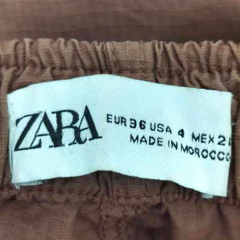 ザラ ZARA 裾ドローコード カーゴパンツ レディース EUR:36