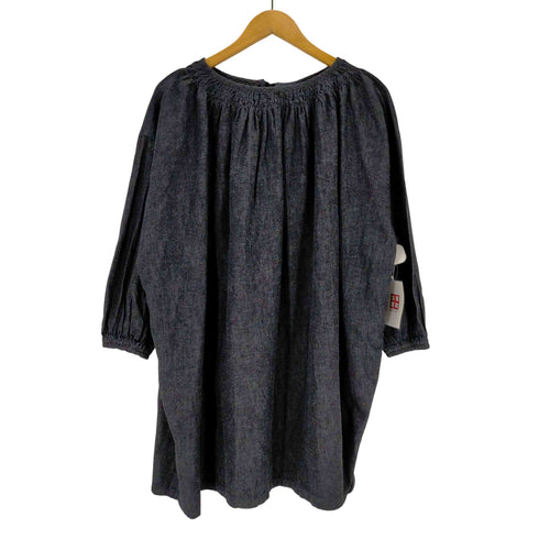 ネストローブ nest Robe 24SS コットンリネンダンガリーギャザーチュニック レディース FREE
