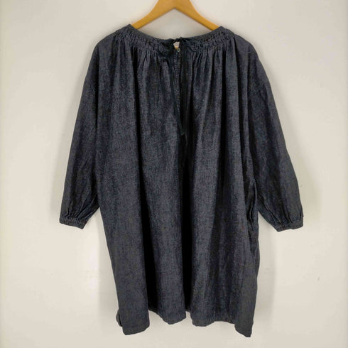 ネストローブ nest Robe 24SS コットンリネンダンガリーギャザーチュニック レディース FREE