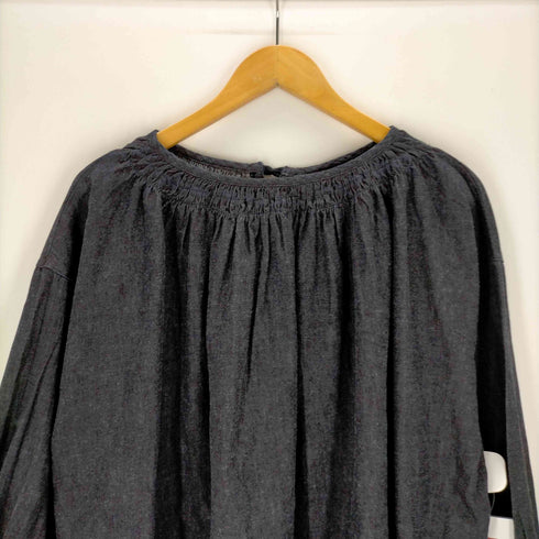 ネストローブ nest Robe 24SS コットンリネンダンガリーギャザーチュニック レディース FREE