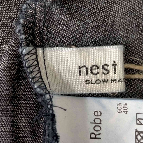 ネストローブ nest Robe 24SS コットンリネンダンガリーギャザーチュニック レディース FREE
