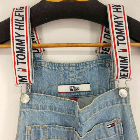 トミーヒルフィガーデニム TOMMY HILFIGER DENIM ロゴライン オーバーオール レディース L