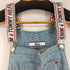 トミーヒルフィガーデニム TOMMY HILFIGER DENIM ロゴライン オーバーオール レディース L