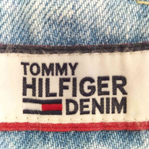 トミーヒルフィガーデニム TOMMY HILFIGER DENIM ロゴライン オーバーオール レディース L