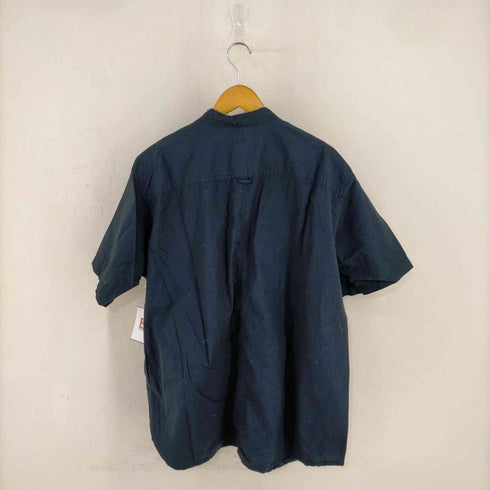 ジェイフェラー J.FERRAR フラップポケット チャイナボタンノーカラーコットンS/Sシャツ メンズ import:XXL