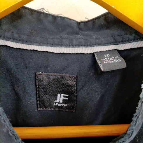 ジェイフェラー J.FERRAR フラップポケット チャイナボタンノーカラーコットンS/Sシャツ メンズ import:XXL