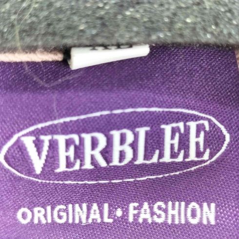VERBLEE アーガイルプリント ノースリーブシャツ レディース XL