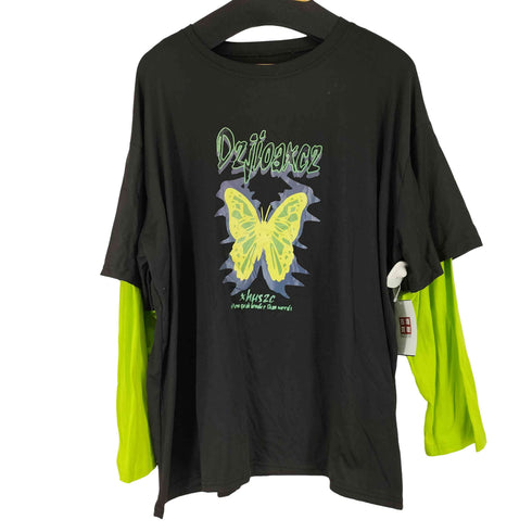 レイヤードプリントTシャツ メンズ
