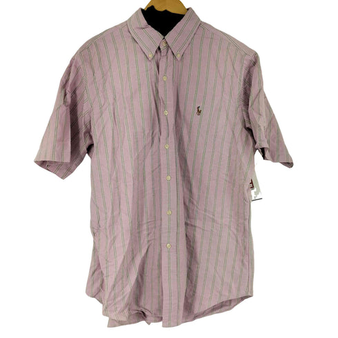 ラルフローレン RALPH LAUREN CLASSIC FIT スモールポニー刺繍 S/S ストライプシャツ メンズ import:L