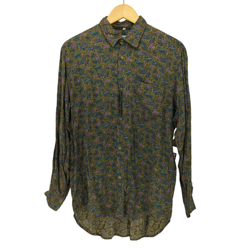 ユナイテッドカラーズオブベネトン UNITED COLORS OF BENETTON 80S 花柄 ペイズリー レーヨン L/S シャツ メンズ import:S