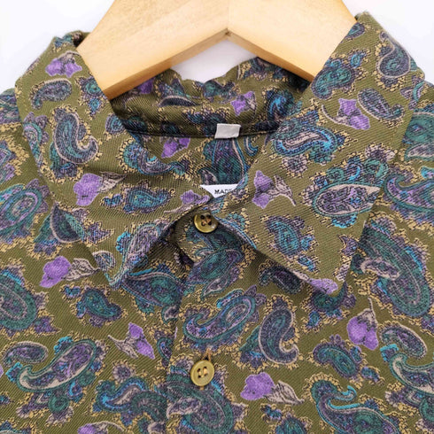 ユナイテッドカラーズオブベネトン UNITED COLORS OF BENETTON 80S 花柄 ペイズリー レーヨン L/S シャツ メンズ import:S