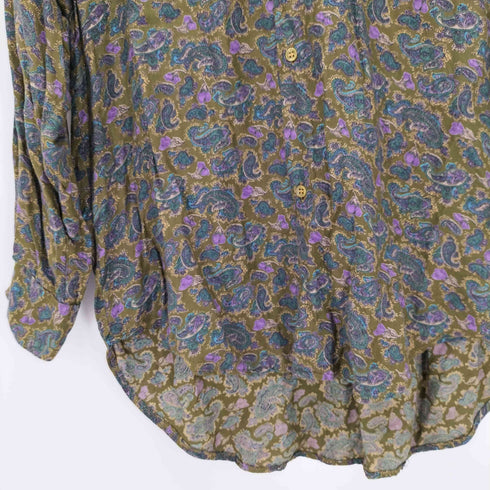ユナイテッドカラーズオブベネトン UNITED COLORS OF BENETTON 80S 花柄 ペイズリー レーヨン L/S シャツ メンズ import:S