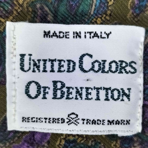 ユナイテッドカラーズオブベネトン UNITED COLORS OF BENETTON 80S 花柄 ペイズリー レーヨン L/S シャツ メンズ import:S