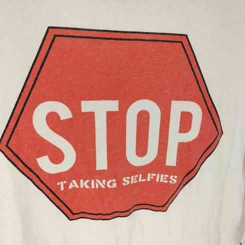 CLG STOP TAKING SELFIES メッセージ プリント S/S Tシャツ メンズ import:M