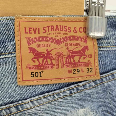 リーバイス Levis 501 ボタン裏1001 刻印 ダメージリペア 加工 ボタンフライ デニムパンツ メンズ W29 L32