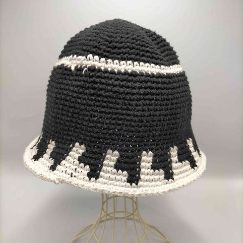 2トーン かぎ編み クロシェハット メンズ