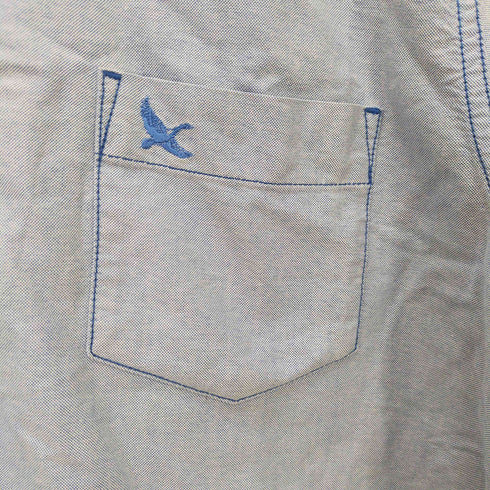 エディーバウアー Eddie Bauer フロント刺繍ステッチデザインS/Sシャツ メンズ JPN:M