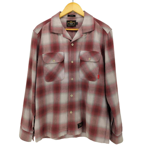 ダブルタップス WTAPS VATOS L/S/SHIRTS.COTTON.TEXTILE オープンカラーオンブレチェックシャツ メンズ JPN:L