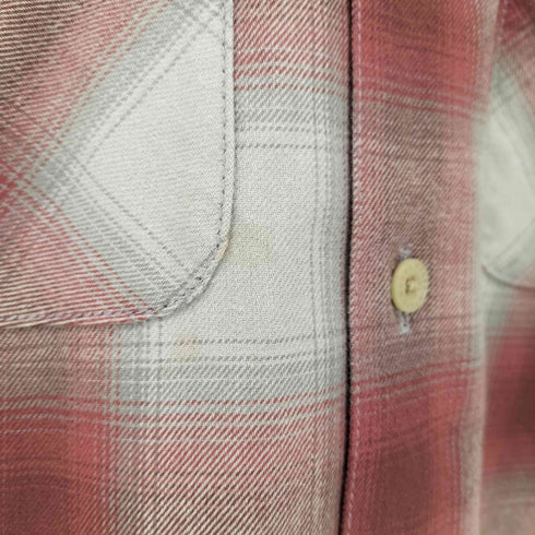 ダブルタップス WTAPS VATOS L/S/SHIRTS.COTTON.TEXTILE オープンカラーオンブレチェックシャツ メンズ JPN:L