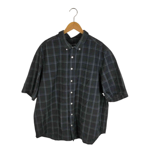 ジョージズ GEORGE オーバーサイズ チェック柄 ボタンダウン半袖シャツ メンズ 3XL