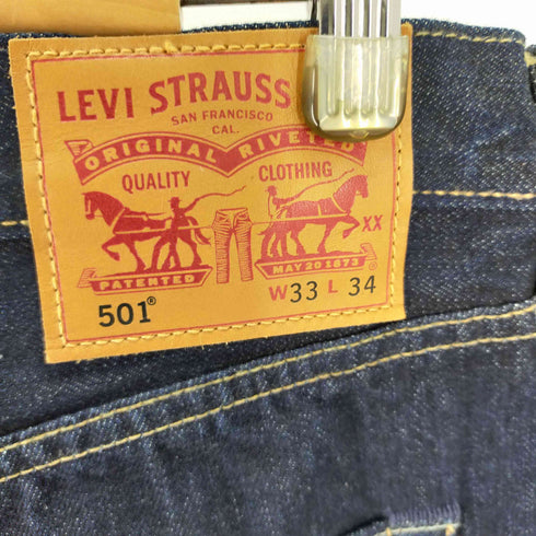 リーバイス Levis レギュラーストレートデニムパンツ リンスカラー CONE MILLS 12.5oz メンズ W33 L34