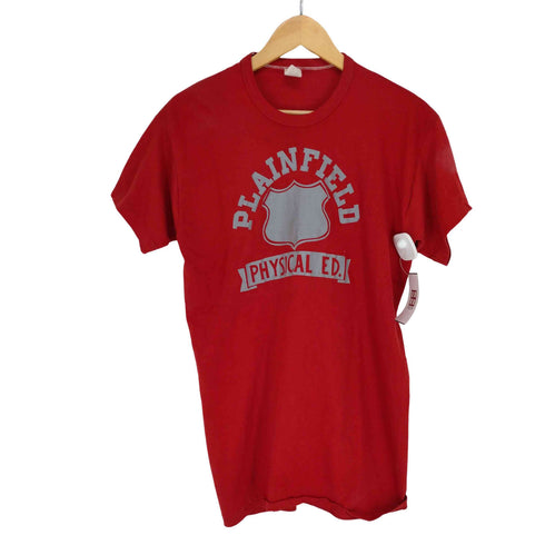 ラッセルアスレチック RUSSELL ATHLETIC MADE IN USA 金タグ 最初期 74年製 PLAINFIELD ラバープリントS/S TEE メンズ JPN:XL