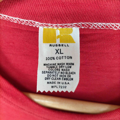 ラッセルアスレチック RUSSELL ATHLETIC MADE IN USA 金タグ 最初期 74年製 PLAINFIELD ラバープリントS/S TEE メンズ JPN:XL