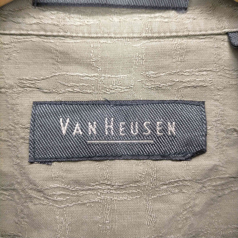ヴァンヒューゼン VAN HEUSEN 総柄 シルクS/S開襟シャツ メンズ JPN:L