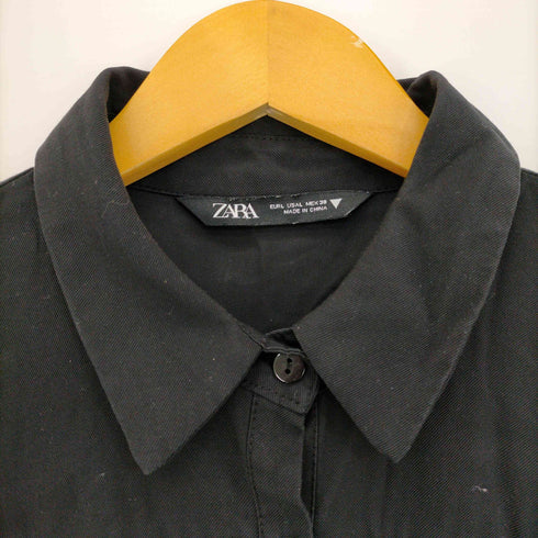 ザラ ZARA ティアードシャツワンピース レディース import:L