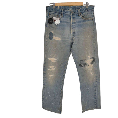 リーバイス Levis 501 66後期 ボタン裏6 77年12月製 ボタンフライダメージデニム メンズ