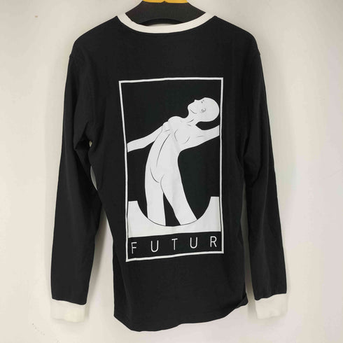 フューチャー FUTUR バックビックプリント L/S リンガーTシャツ レディース import:M