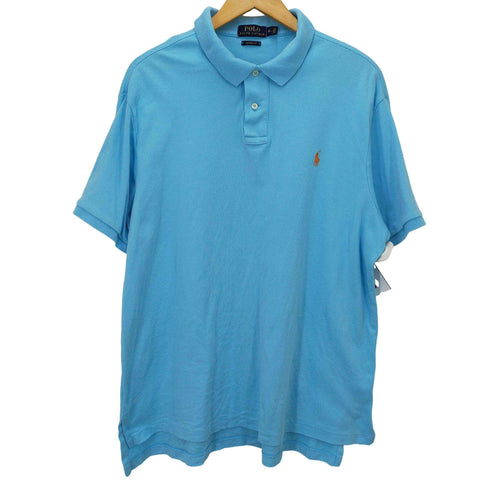 ポロラルフローレン POLO RALPH LAUREN CUSTOM FIT ワンポイント刺繍ポロシャツ メンズ XL