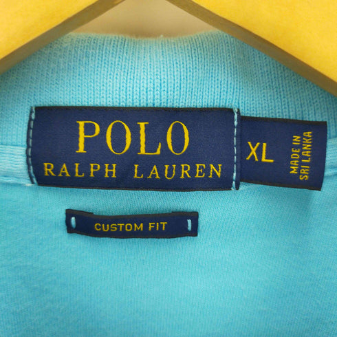 ポロラルフローレン POLO RALPH LAUREN CUSTOM FIT ワンポイント刺繍ポロシャツ メンズ XL