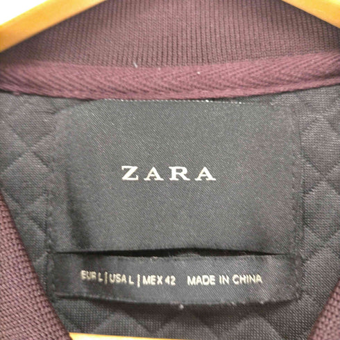 ザラ ZARA キルティングベロアダブルジップジャケット メンズ JPN:L