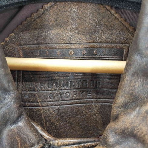 ラウンドツリーアンドヨーク roundtree&yorke A-2型 本革レザージャケット ジップアップ 比翼 雰囲気 メンズ import:L