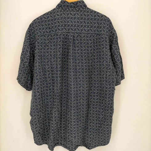 ペリーエリス PERRY ELLIS 総柄レーヨンレギュラーカラーシャツ メンズ import:L