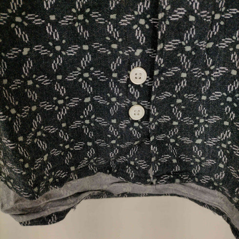 ペリーエリス PERRY ELLIS 総柄レーヨンレギュラーカラーシャツ メンズ import:L