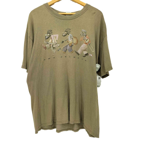 ギルダン GILDAN 90-2000s 前面プリント クルーネックTシャツ メンズ import:XL
