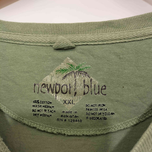 newport blue 90-2000s ブラックバスプリント オーバーサイズT半袖シャツ メンズ XXL