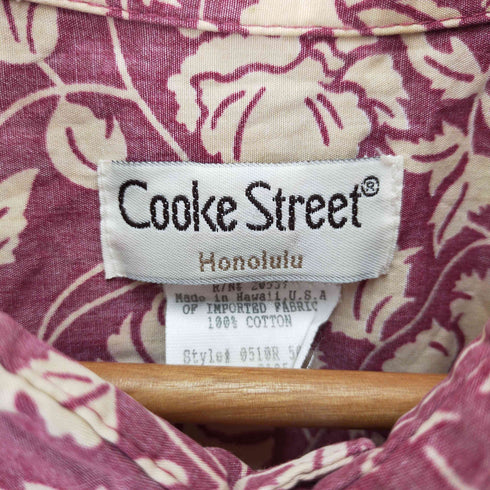 クックストリート Cooke Street USA製アロハシャツ ボックスシルエット メンズ JPN:XL